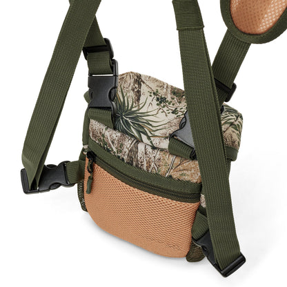 GameGuard bino case bag with padded compartments and adjustable strap for secure binocular storage.