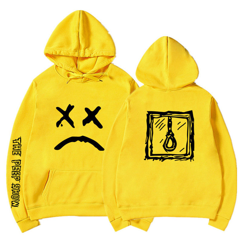 Hooded winter clothing by My Store, warm hooded outerwear design viewed from the front