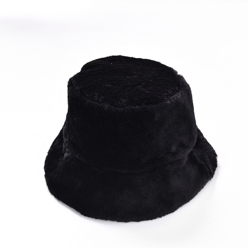 Fur warm hat by My Store, soft furry winter hat shown from the front