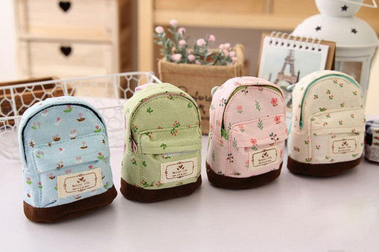 Korean pastoral Suihua mini small bag with hasp closure, cute fashion key pouch in a compact design