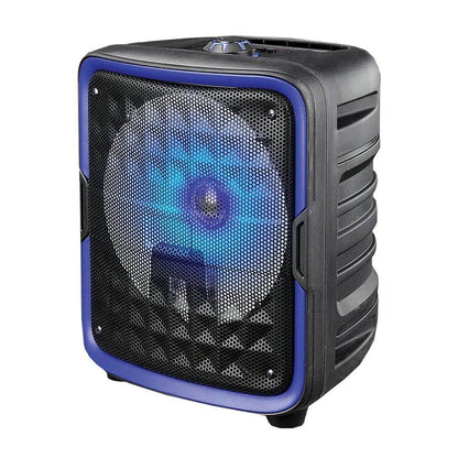 Supersonic IQ Sound 8-inch Bluetooth speaker with true wireless technology, showcasing its sleek design and control buttons.