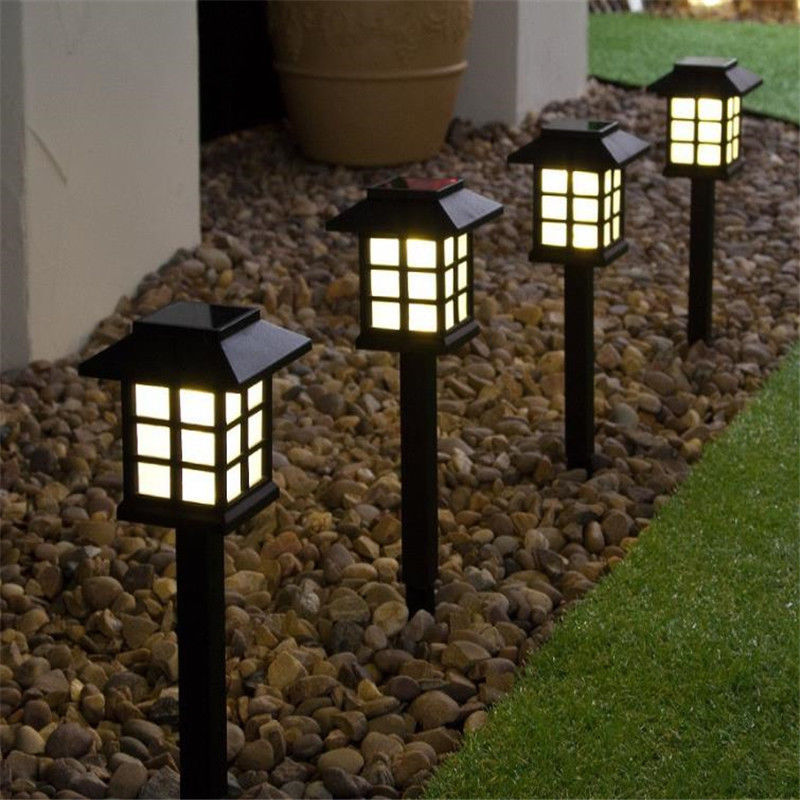 Solar square light solar lawn light with compact square design for outdoor garden illumination