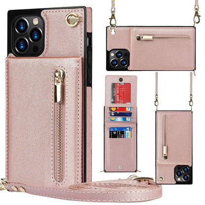 Zipper phone case crossbody bag with adjustable strap and zip closure