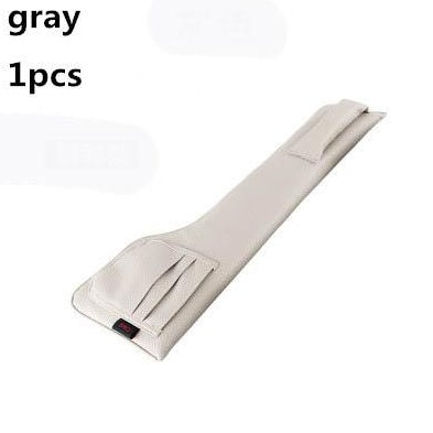 Car seat gap filler pocket with storage compartment for organizing items beside the vehicle seat