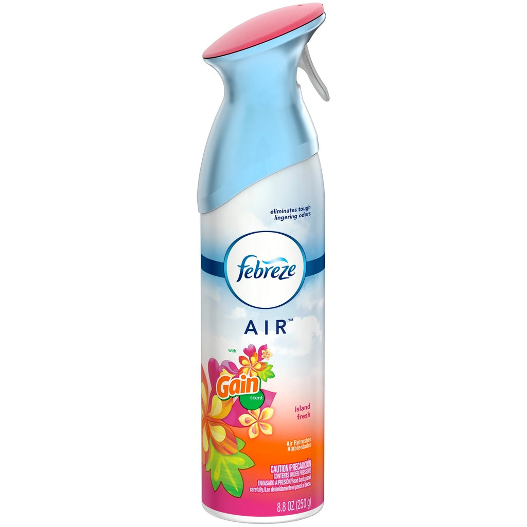 Febreze Odor-Eliminating Air Freshener Spray, Gain Island Fresh, 8.8 Fl Oz