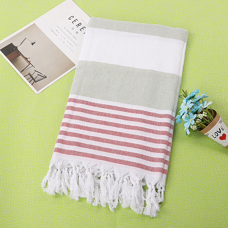Cotton striped beach towel, 100x180cm, by My Store