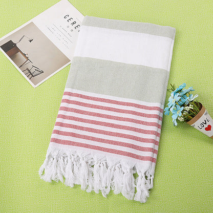 Cotton striped beach towel, 100x180cm, by My Store