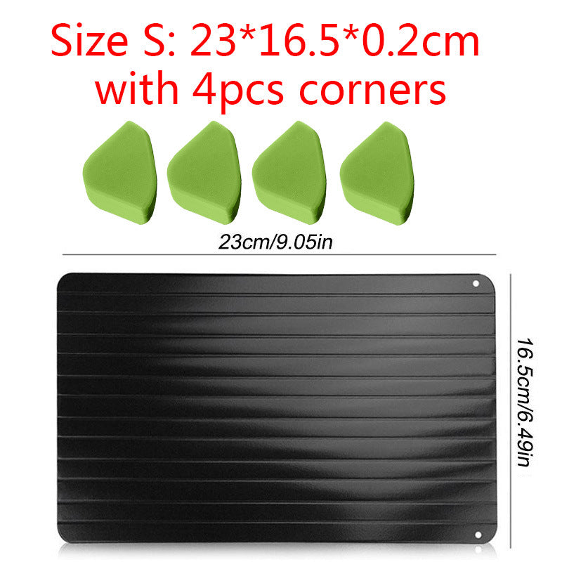 Fast defrosting aluminum thaw tray plate for kitchen food thawing