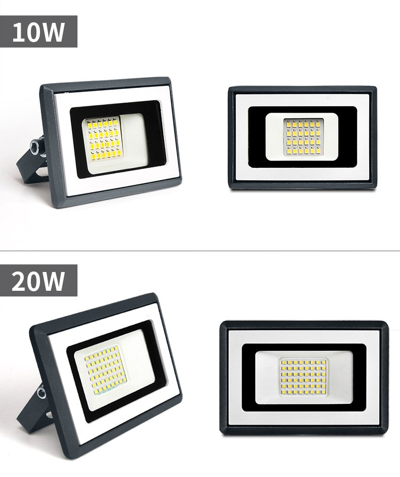 LED flood light outdoor light by My Store, black fixture with bright illumination lens