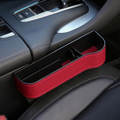 PU leather storage box with sleek rectangular design and compact lid for organizing small items
