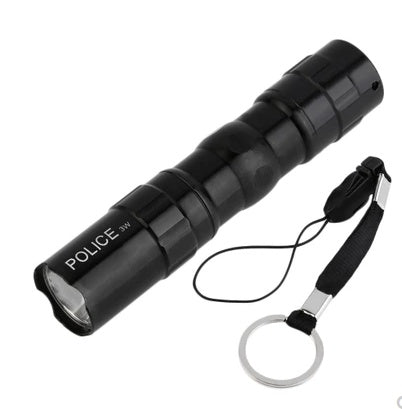 LED mini flashlight in aluminum alloy with strong 3W beam and compact design