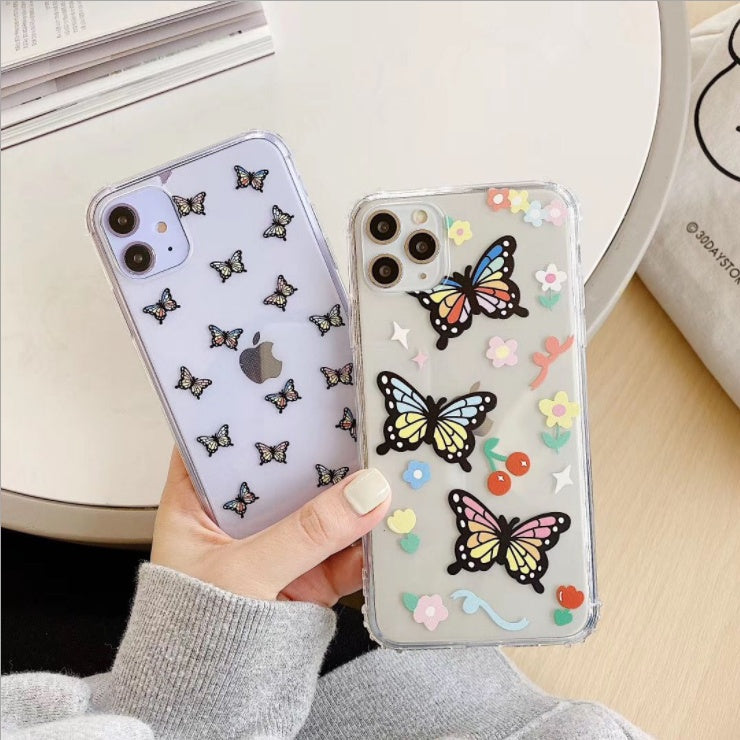 Color butterfly phone case by My Store with vibrant butterfly design and protective phone cover exterior