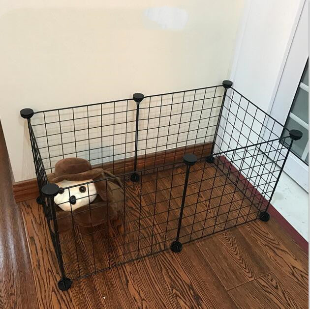 Splicing teddy rabbit cage with isolation door, front view