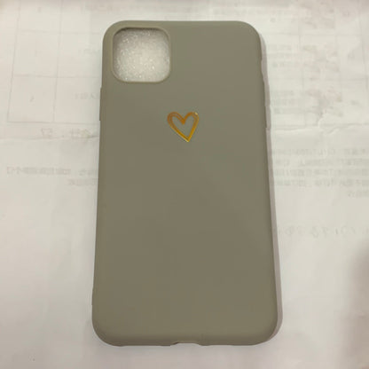Small love heart iPhone case compatible with Apple devices, simple design