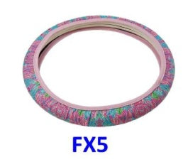 Neoprene car steering wheel cover featuring a girl design