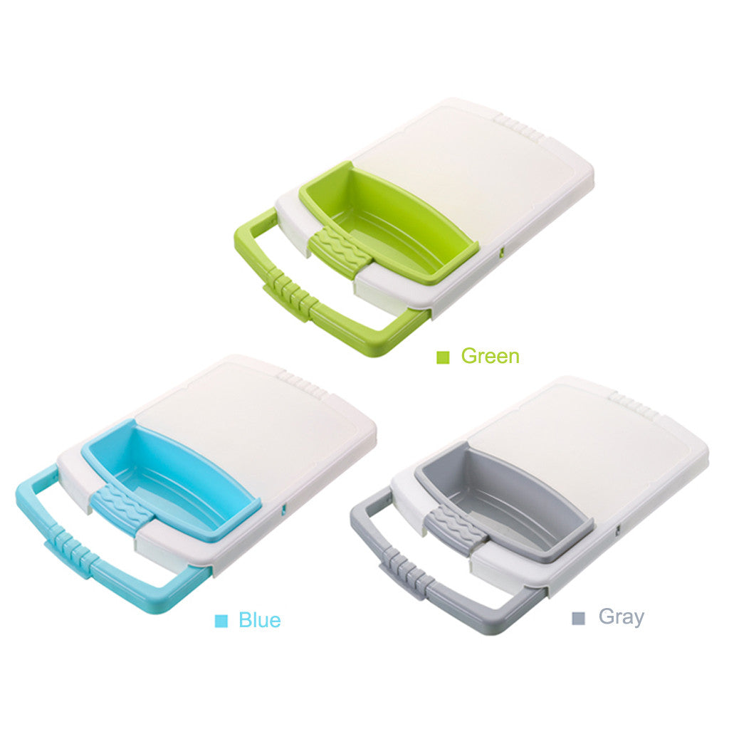 Kitchen drain cutting board with integrated drainage area, durable food preparation surface