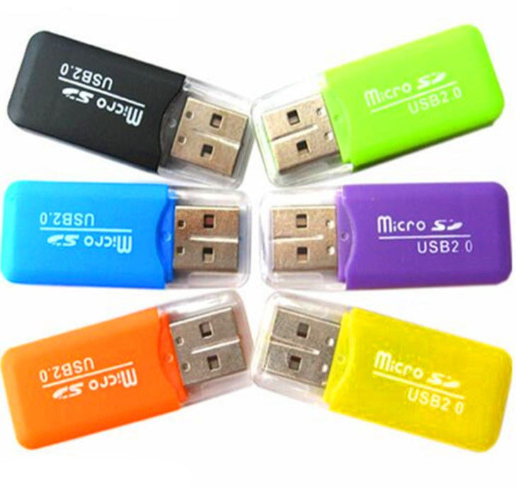 Mini USB TF card reader by My Store for transferring files from microSD memory cards