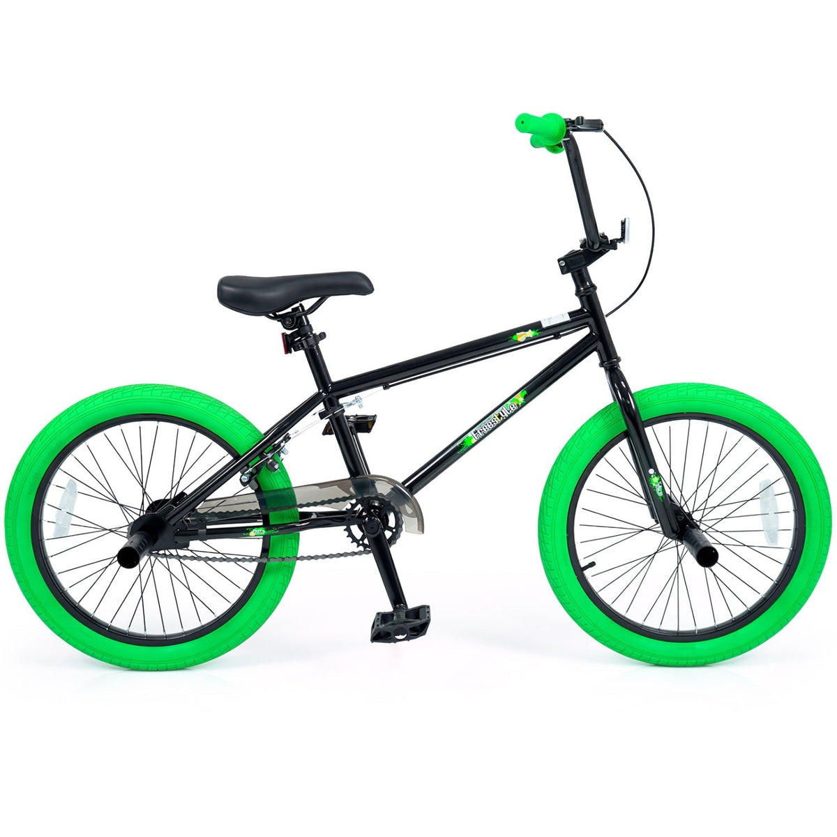 20-inch trick bicycle from GBruno Store featuring 360-degree steering and adjustable seat for kids and teens.