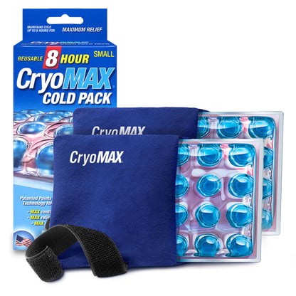 CryoMAX 8-Hour Ice Therapy Dual Pack 6x6 inches, ideal for pain relief and injury recovery, by BACKUPMYFILESNOW®.