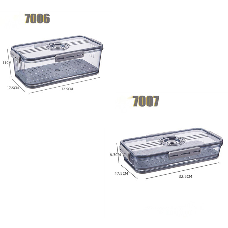 Transparent food grade PET plastic refrigerator storage box for organized food storage
