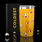 Coldest 20 oz Tumbler v2 in baby duckies design, durable hydration bottle with lid, ideal for keeping drinks at desired temperature