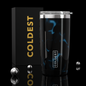 Coldest 20 oz Blue Opal Tumbler v2 for hydration, featuring a sleek blue and orange design with a spill-proof lid.