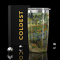 Coldest 20 oz Tumbler v2 hydration bottle with garden design, stainless steel body and secure lid for cold drinks.
