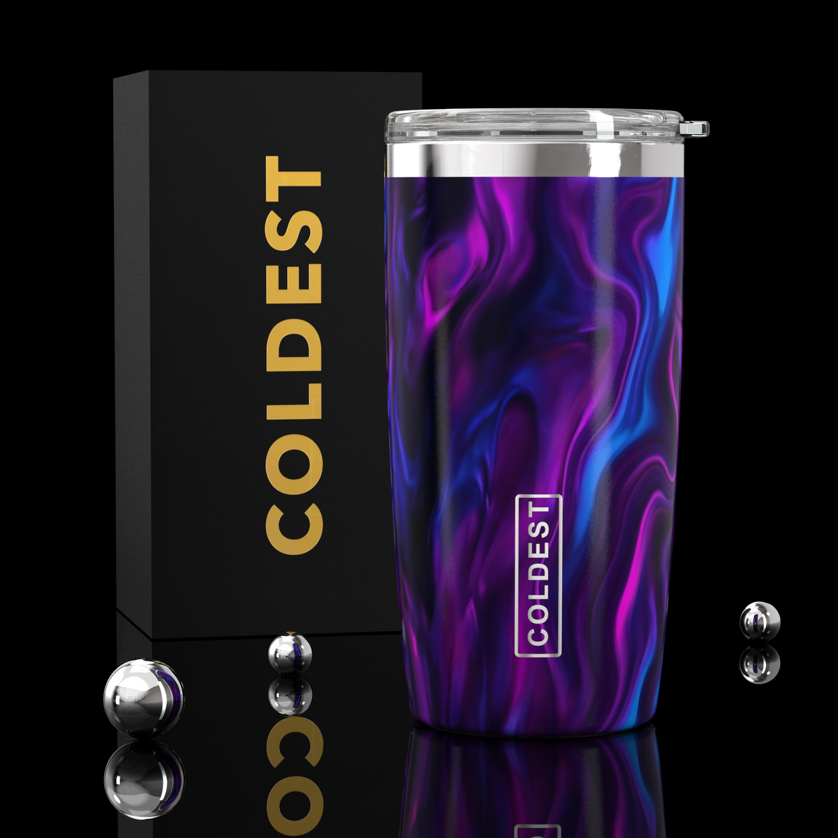 Coldest 20 oz Tumbler v2 hydration bottle with a sleek design and spill-proof lid, ideal for keeping drinks cold or hot.