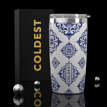 Coldest 20 oz Tumbler v2 hydration bottle with a sleek design, stainless steel body, and secure lid for cold drinks.