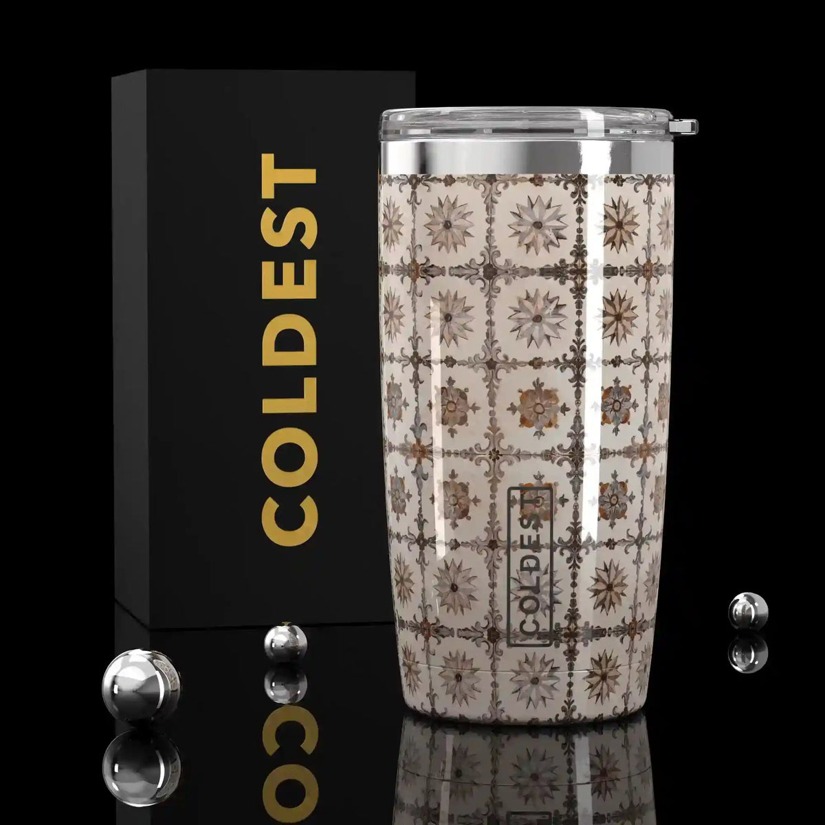 Coldest 20 oz Tumbler v2 hydration bottle with a sleek design and stainless steel body for cold drinks.