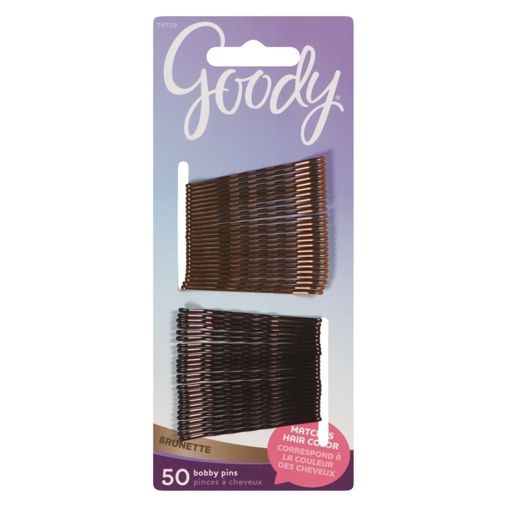 Goody Colour Collection Metallic Finish Bobby Pin, Brunette
