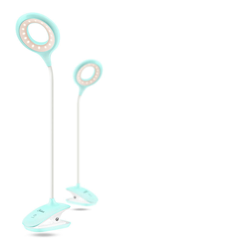 Rechargeable table lamp with compact design and cordless lighting setup
