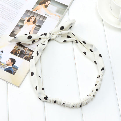 Big bow tie bunny ears headband with oversized bow and soft rabbit ears, My Store brand