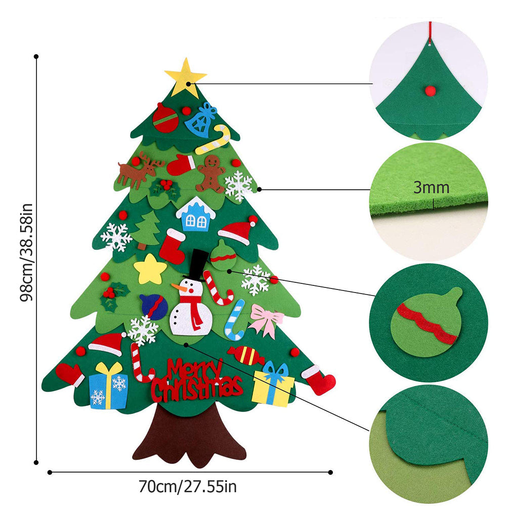 Children's DIY felt Christmas tree with decorative lights from My Store