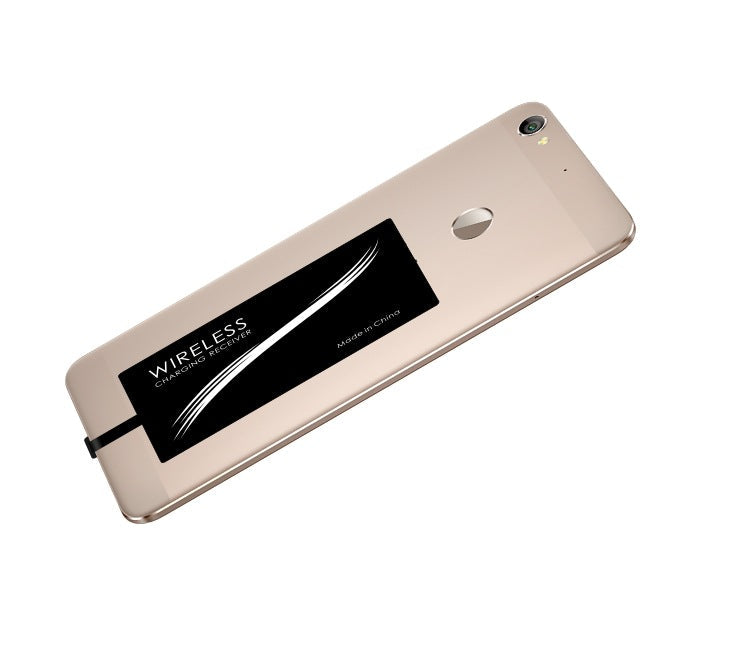 Wireless charger receiver adapter for smartphones, slim flat design