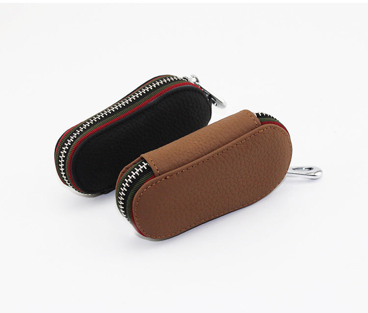 Car universal key case in black with protective key fob cover and compact design