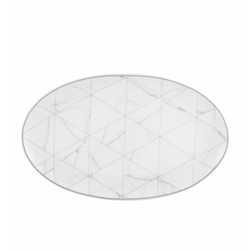 Vista Alegre Carrara Hotel oval platter, 29 cm, white ceramic with elegant design, perfect for serving and display.