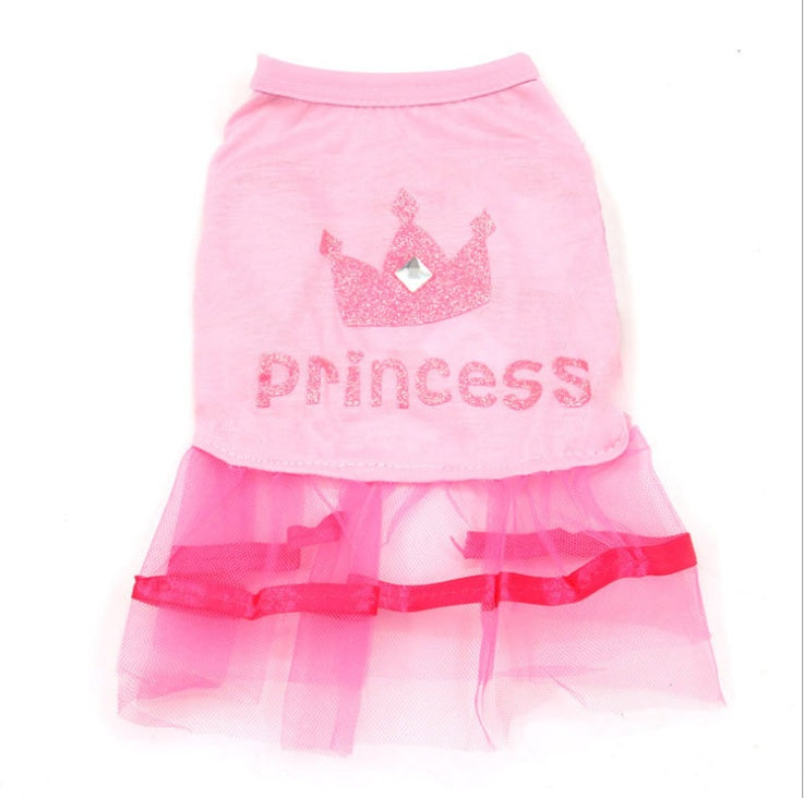 Lace dog skirt with a delicate patterned design for small pets