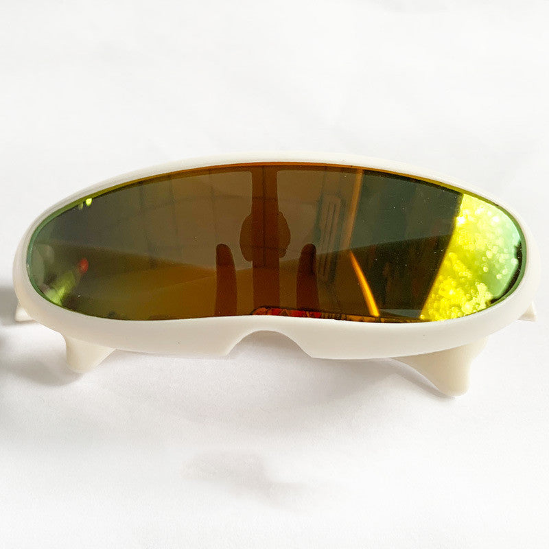 Dog sunscreen UV goggles for pet eye protection, adjustable black frame and tinted lenses