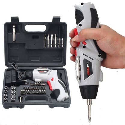 4.8V rechargeable electric screwdriver set with multifunctional household hand drill and accessories