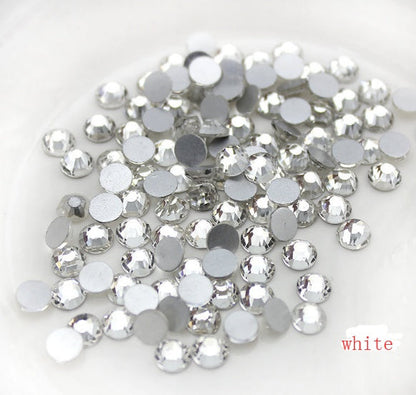 Glass flat nail drill rhinestone tool for nail art close-up