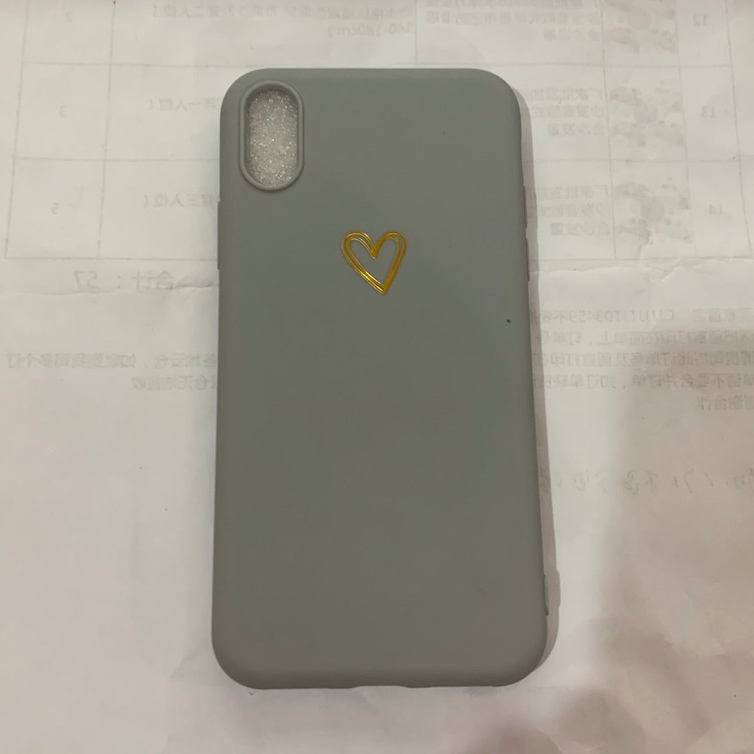 Simple small love iPhone case compatible with Apple, featuring a minimalist heart design