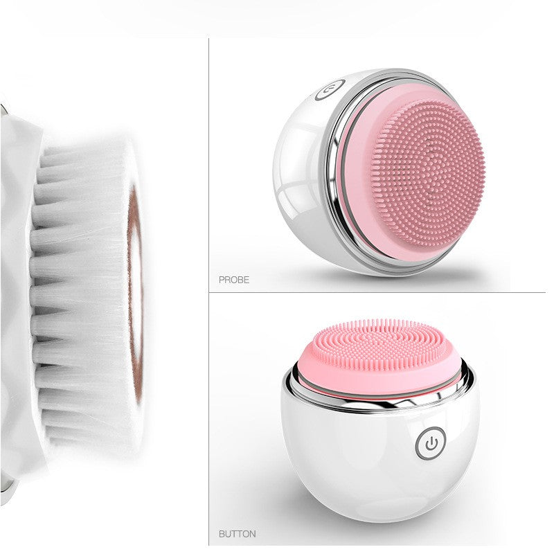 Ultrasonic electric face washer by My Store, handheld facial cleansing device shown from the front