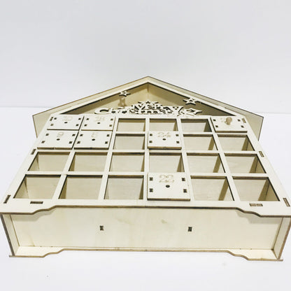 Christmas wooden calendar decorations from My Store displayed as festive countdown ornaments
