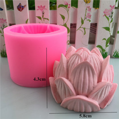 Silicone soap mold for handmade soap and plaster decorations, reusable manual casting mold