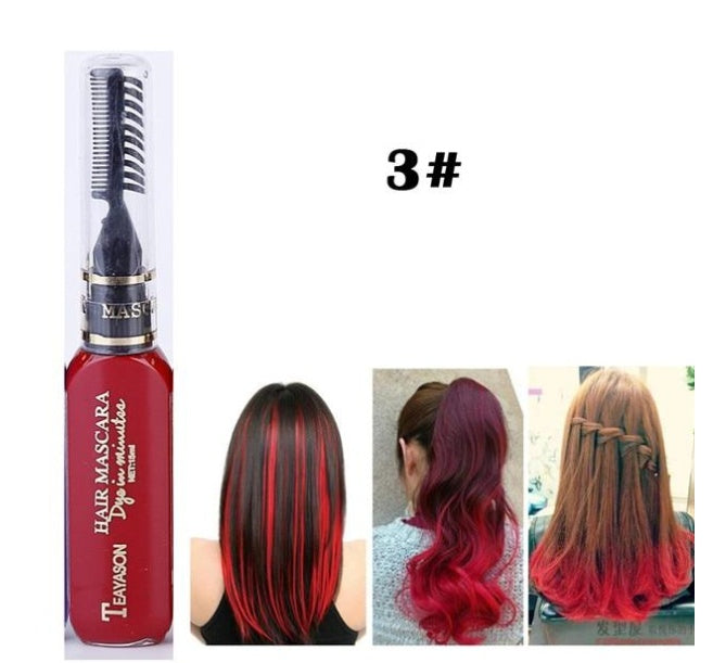 Temporary hair dye mascara by My Store in compact tube packaging