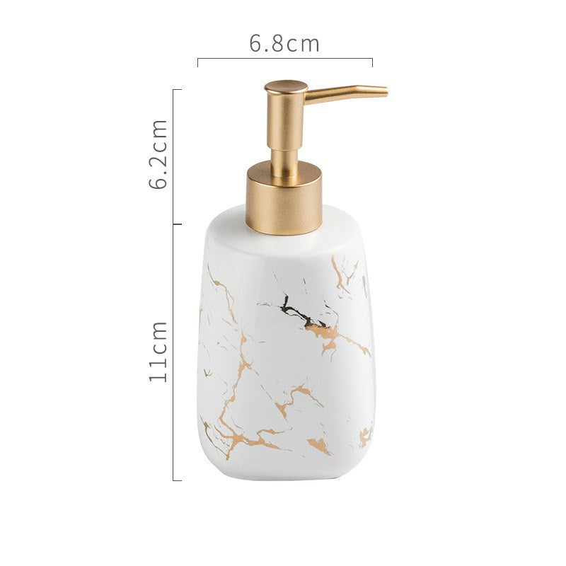 Bathroom wash set by My Store with coordinated bath accessories for sink and countertop use