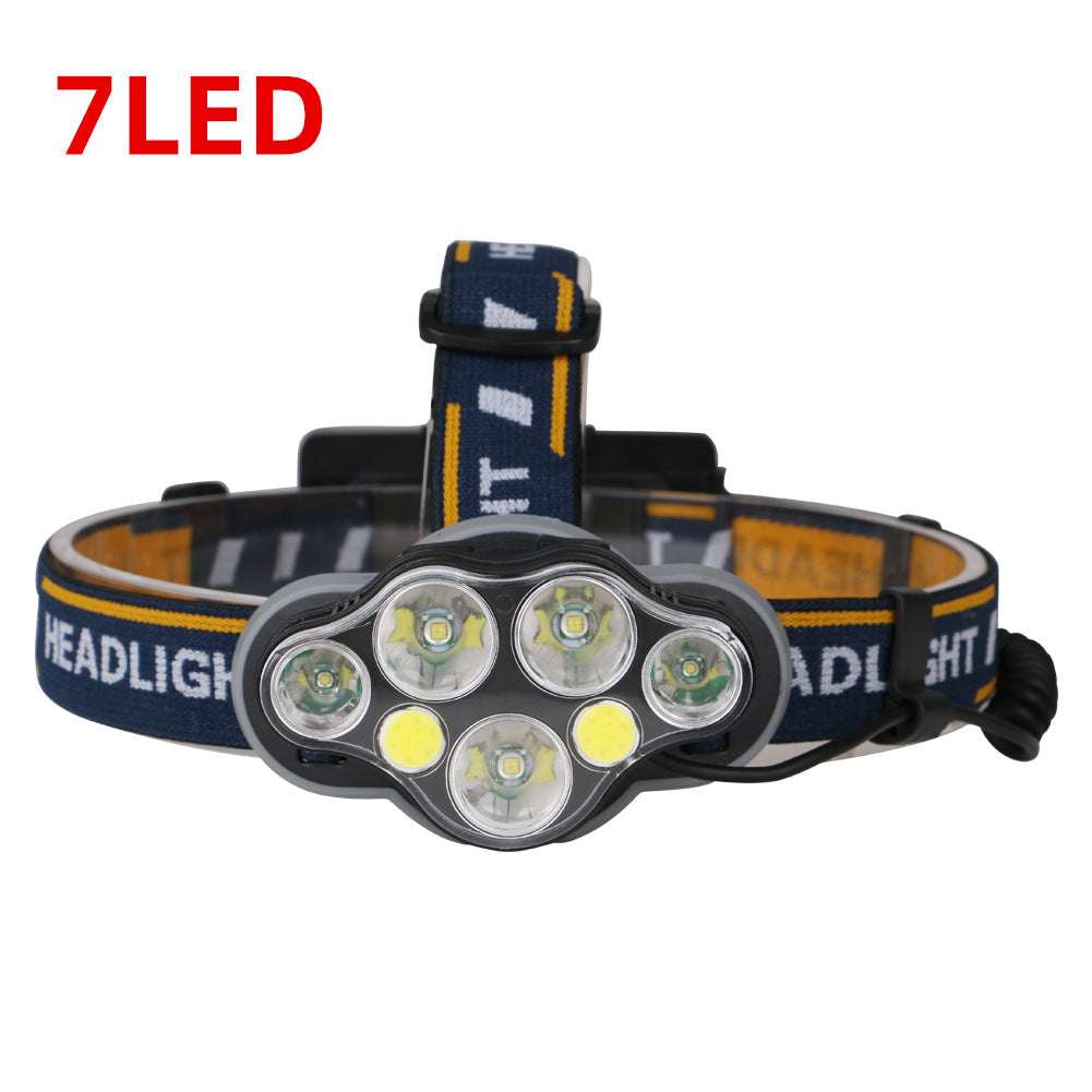 High-power ultra-bright USB charging long-range head-mounted headlight in black my store design