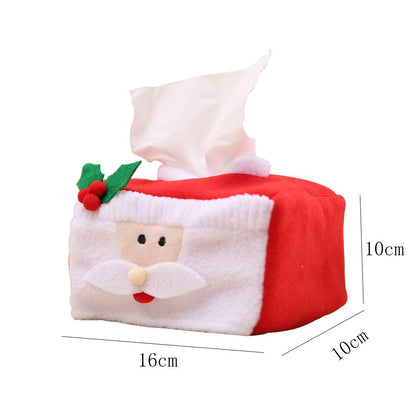 Large Christmas tissue box decoration with festive holiday design by My Store