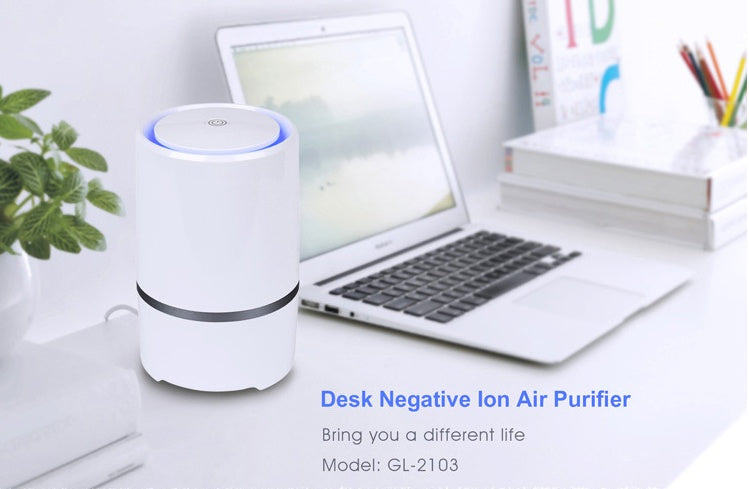 USB desktop air freshener in compact design for refreshing office or workspace surfaces
